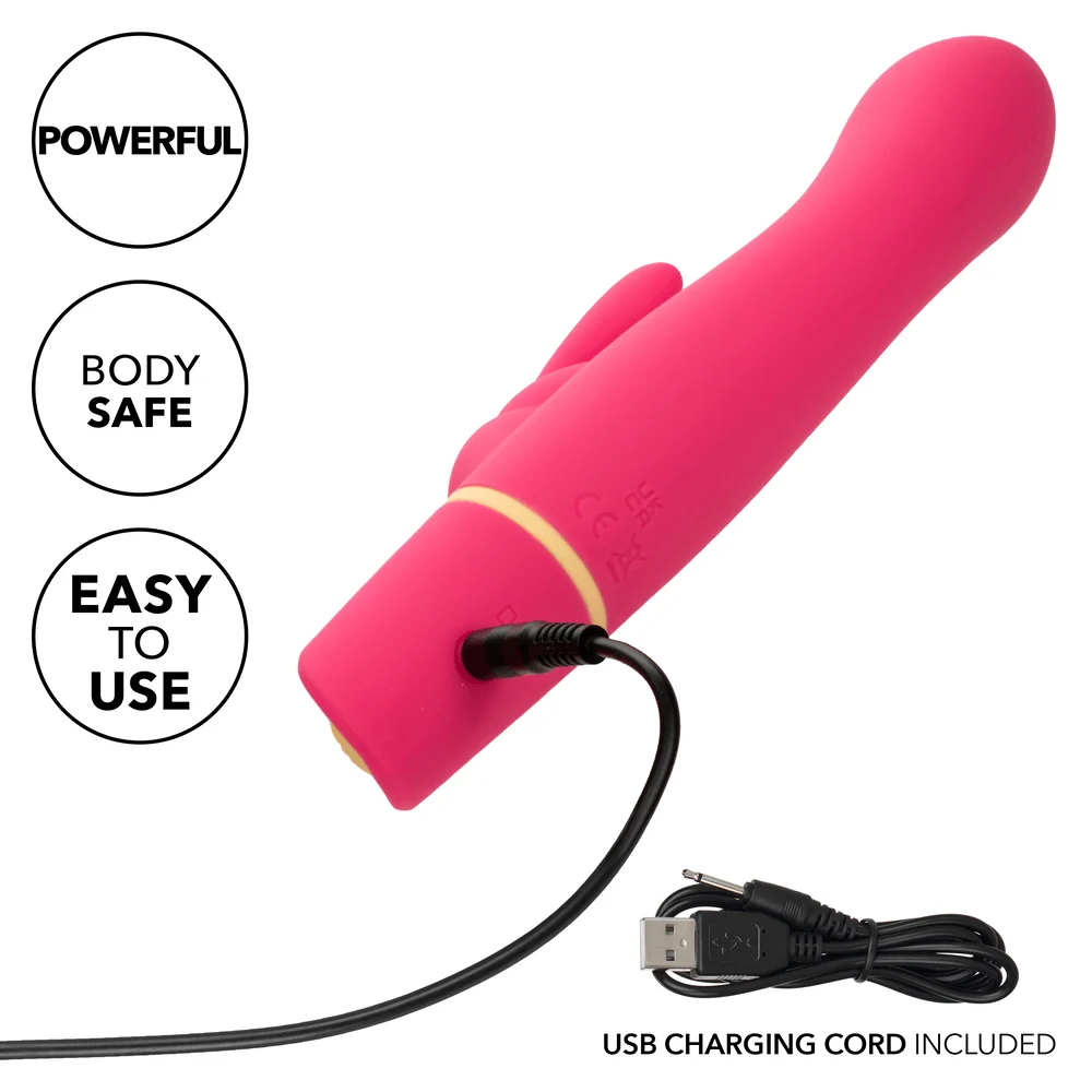 Love Bunny Vibrating G Bunny Rabbit Vibrator with Curved Shaft
