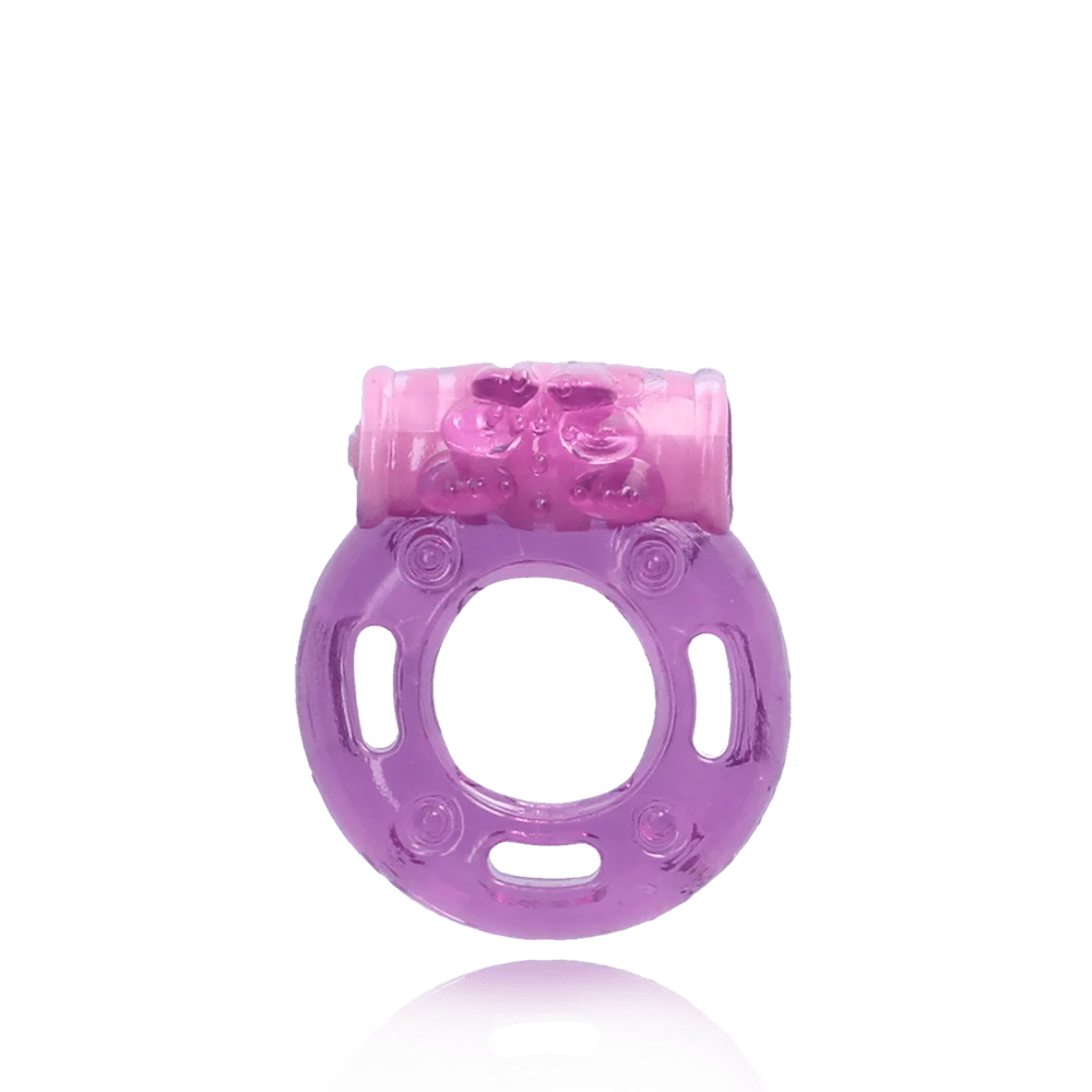 Macho Collection Stretchy Vibrating Cock Ring with Nubby Ticklers