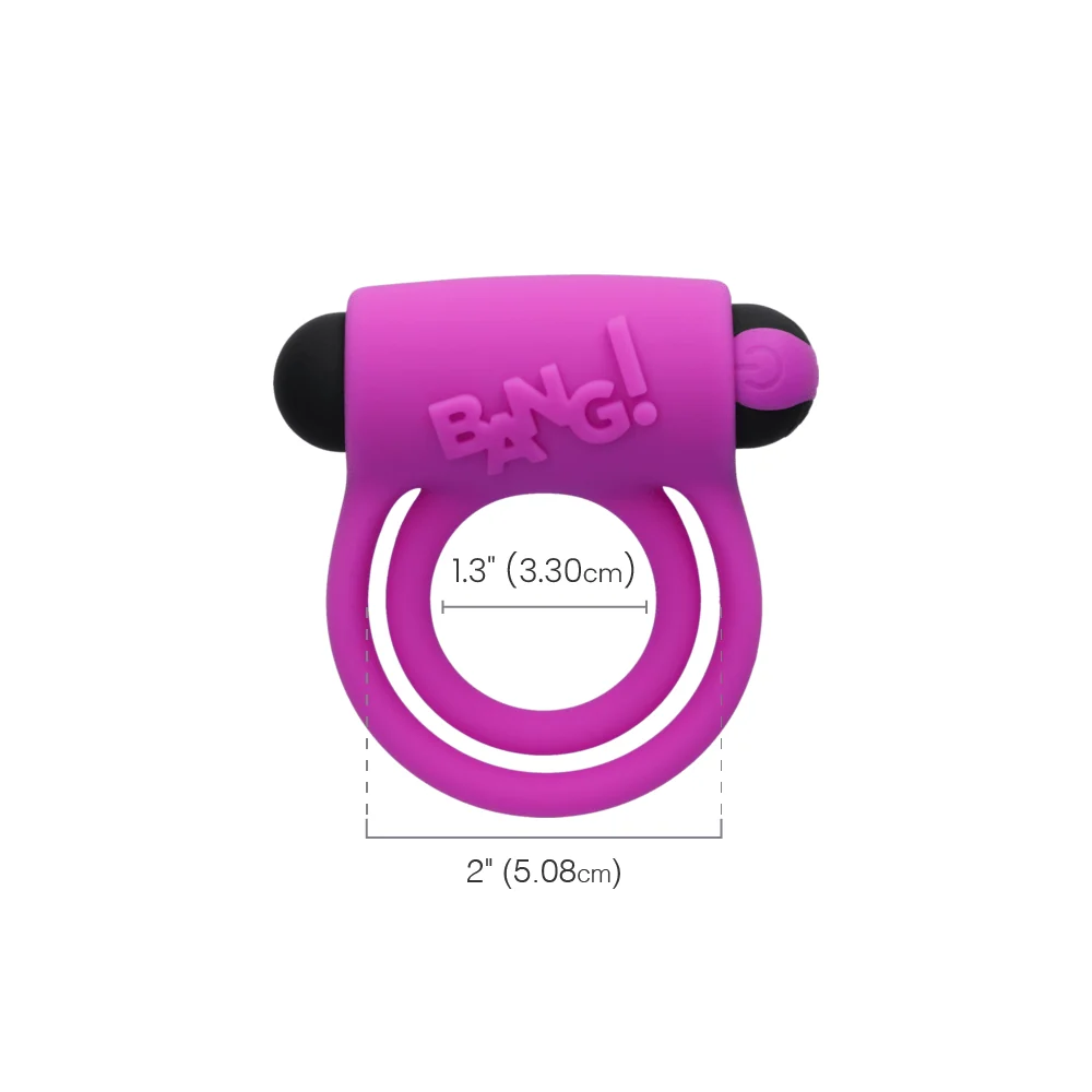 Bang! Remote Control Cock Ring With Two Stretchy Silicone Rings