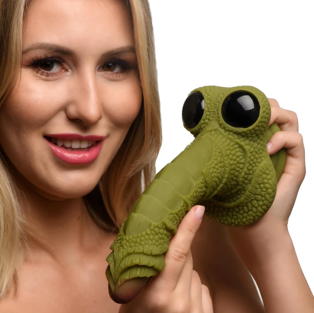 Creature Cocks Swamp Monster 绿色鳞片硅胶假阳具