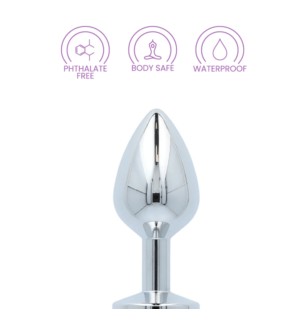 Booty Sparks Gem Anal Plug in Weighted Silvery Aluminum
