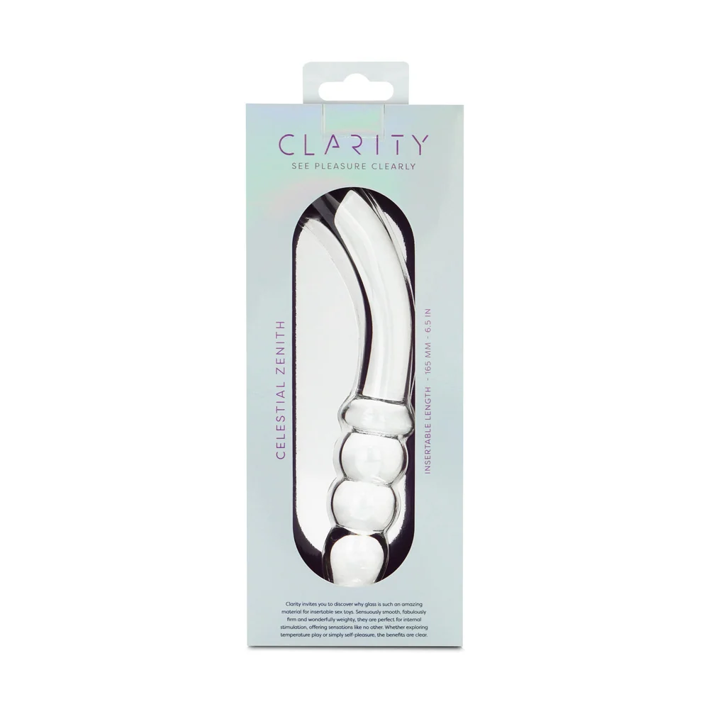 Clarity Celestial Zenith 6.5-Inch Double-Ended Curved Glass Dildo