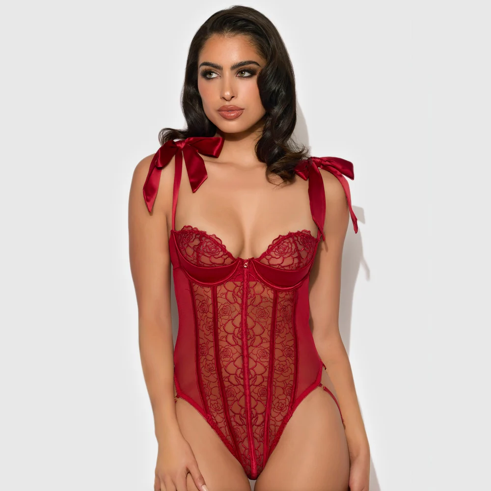 House of Desire Rosalie 刺绣蕾丝网纱连体睡衣