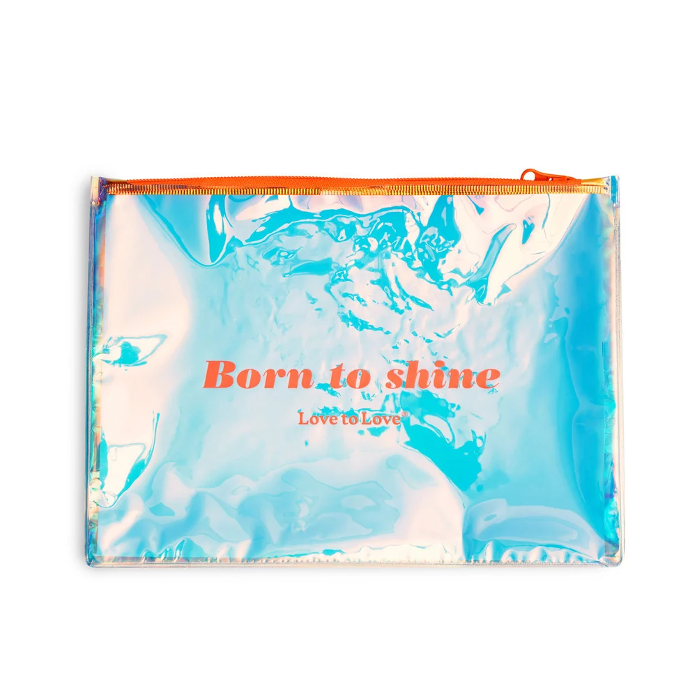 Born To Shine PVC 拉链收纳袋，适用于玩具与旅行