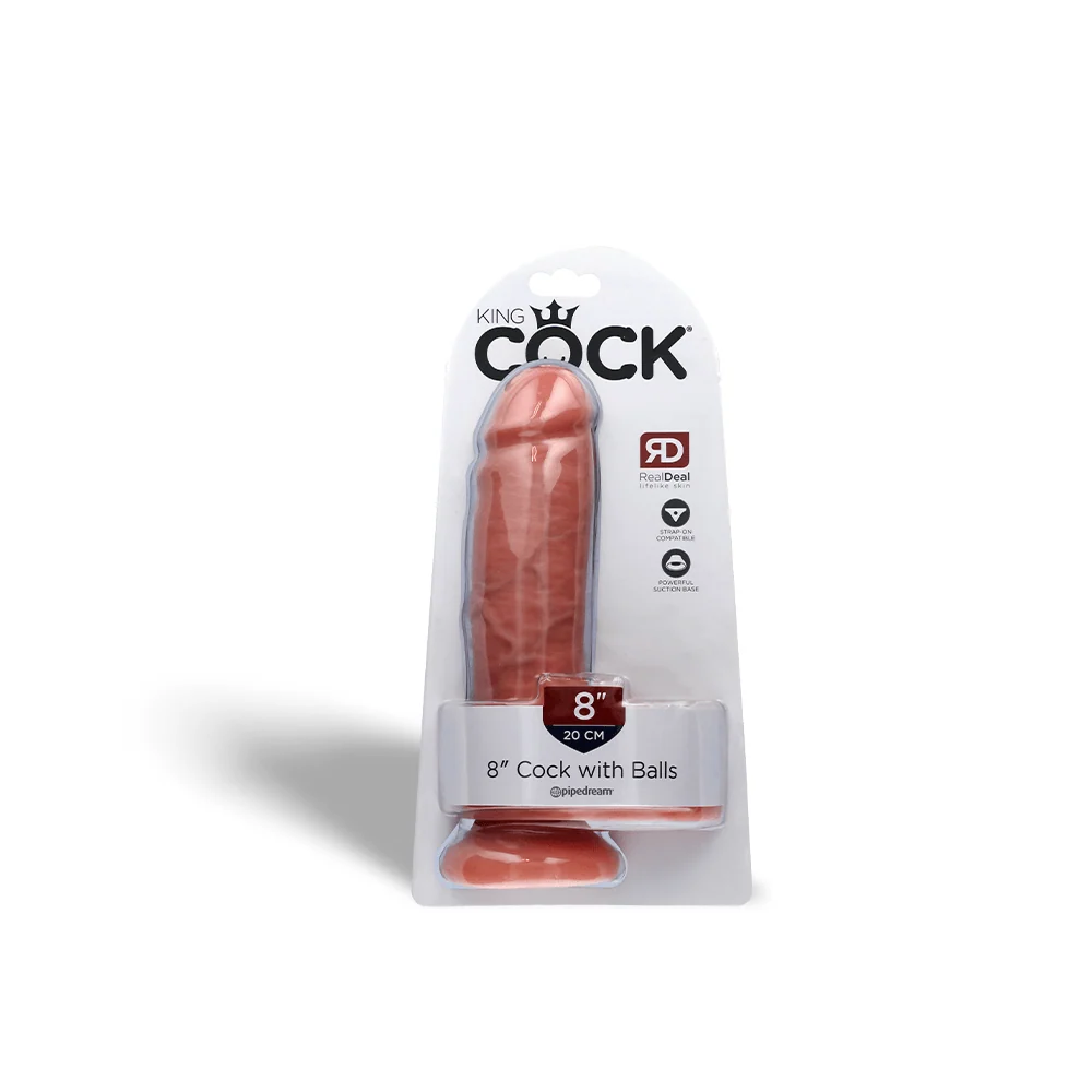 King Cock 假阳具带睾丸，逼真手工设计