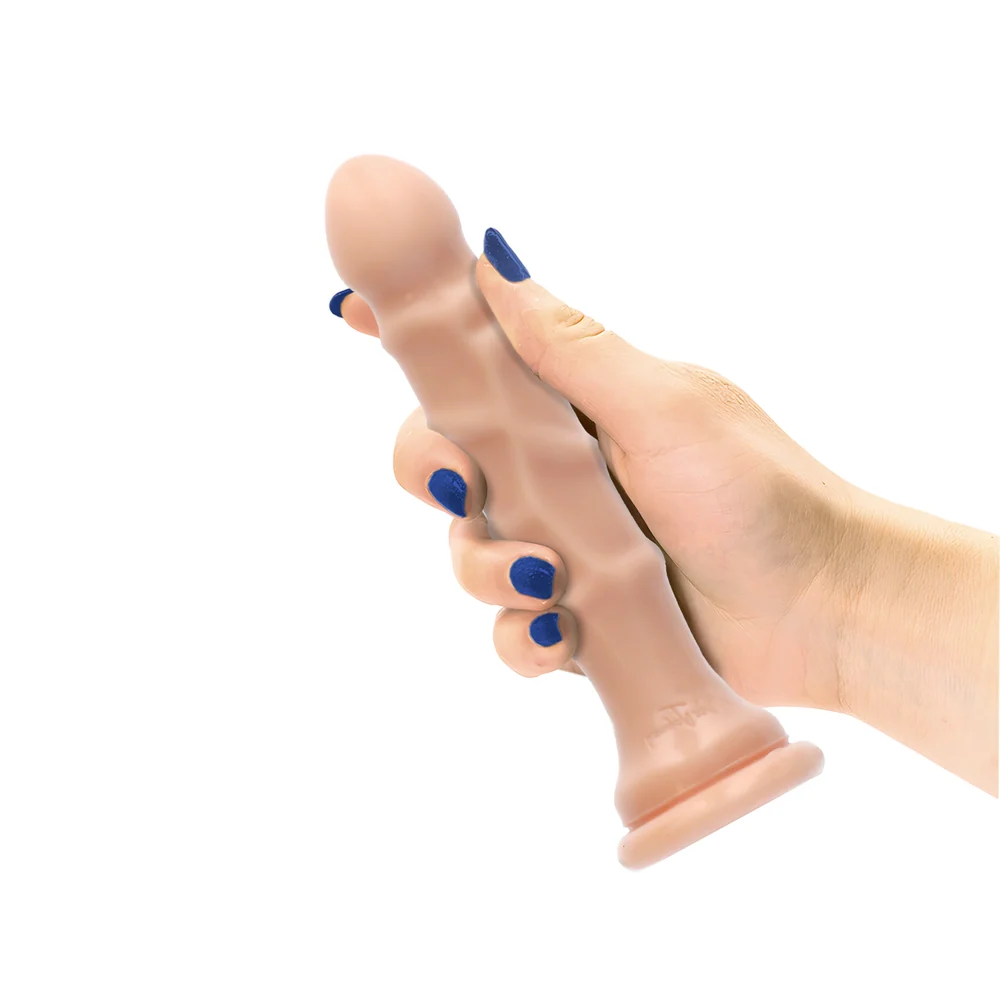 Raging Dong 带吸盘细纹纹理假阳具