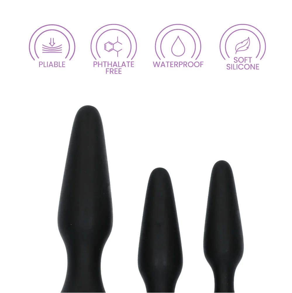 Silicone Anal Trainer Kit with Suction Cup Base
