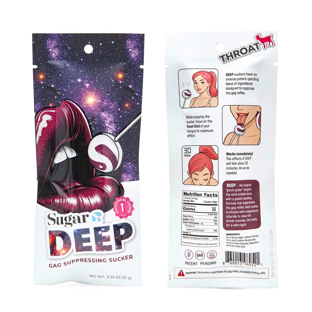 Sugar Splash Deep: Gag-Suppressing Lollipop Suckers