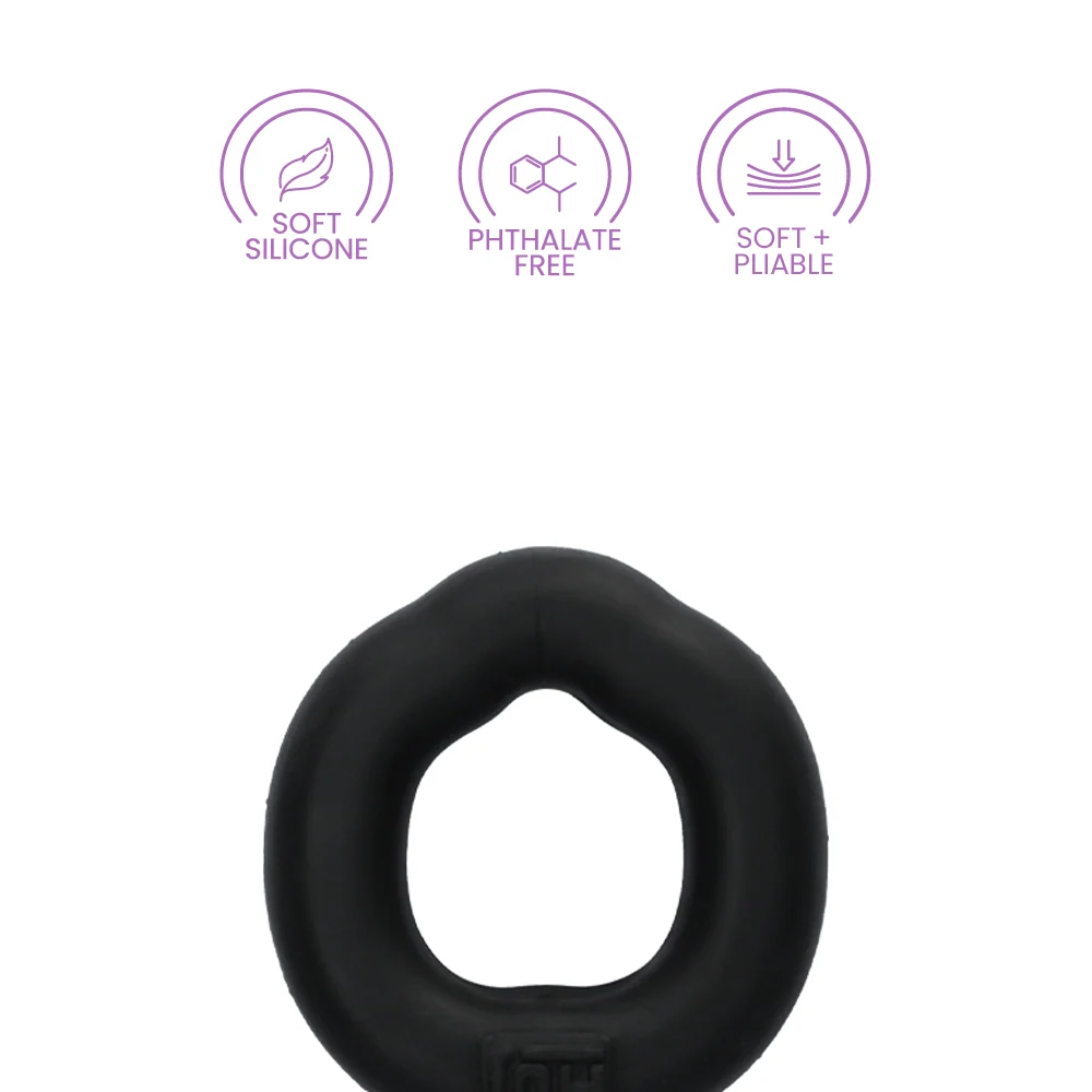 Hunky Junk Fit Ring Silicone and TPR Cock Ring for Play or Daily Wear