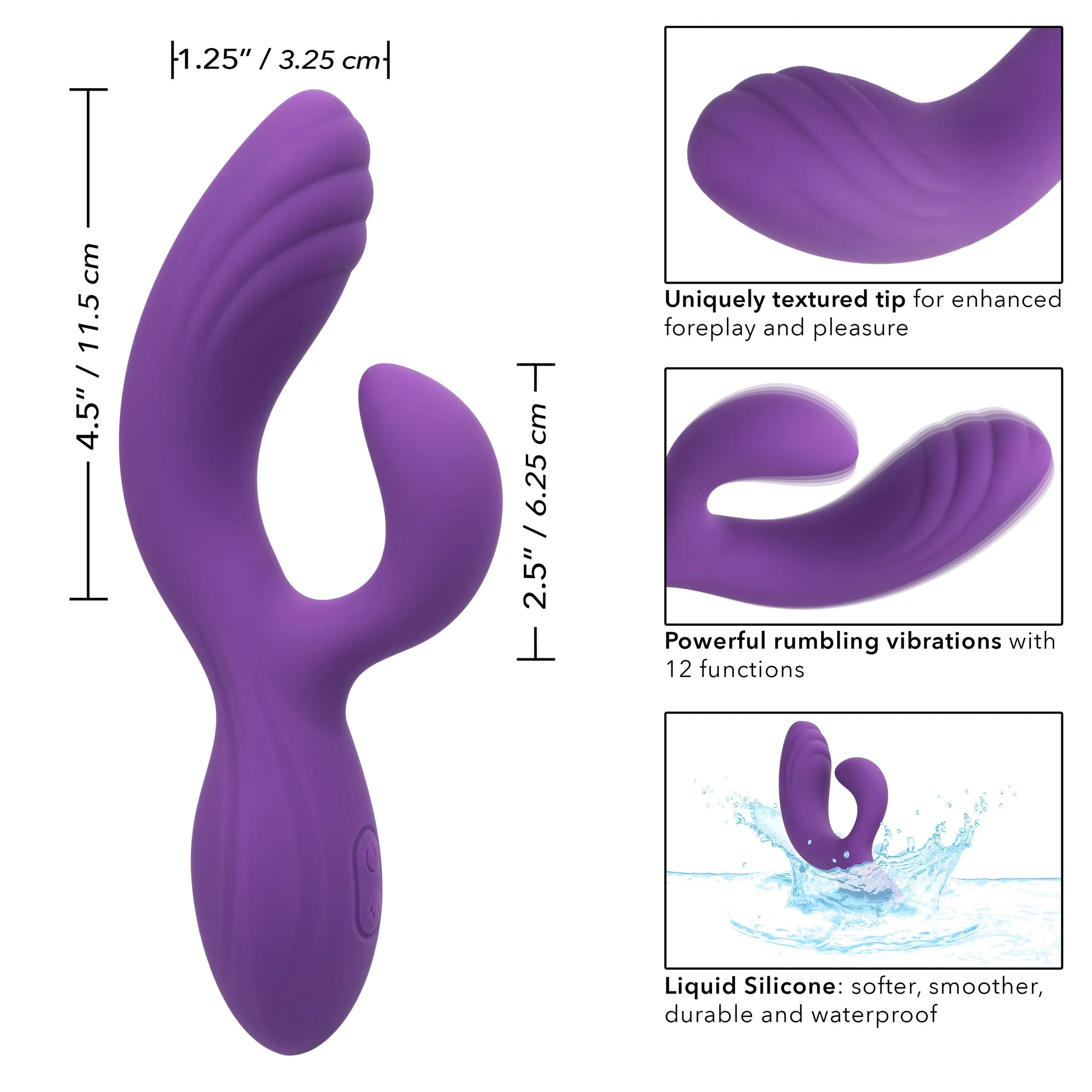 Stella Liquid Silicone C Curve Dual Massager