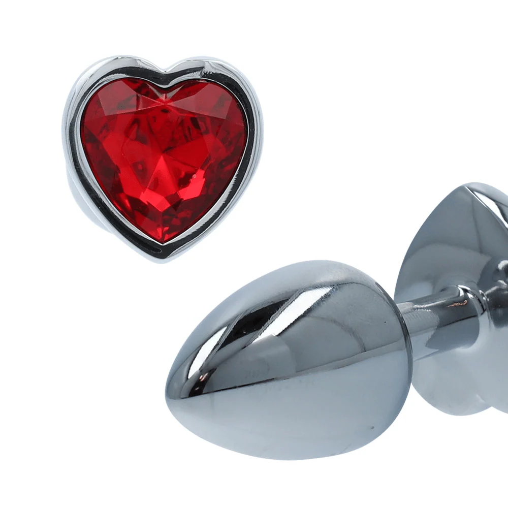 Booty Sparks Heart Gem Anal Plug in Lightweight Aluminum
