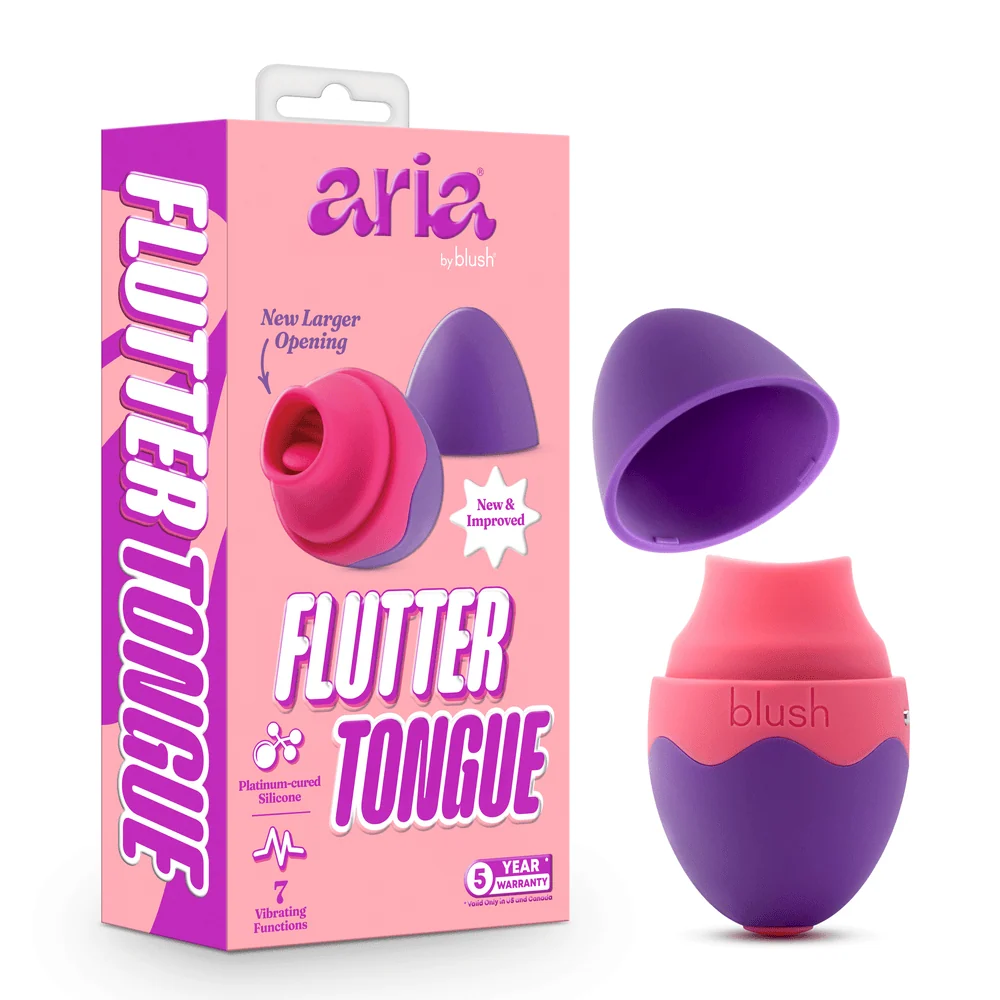 Blush Aria Flutter Tongue Purple Egg Vibrator with 7 Flicking Modes
