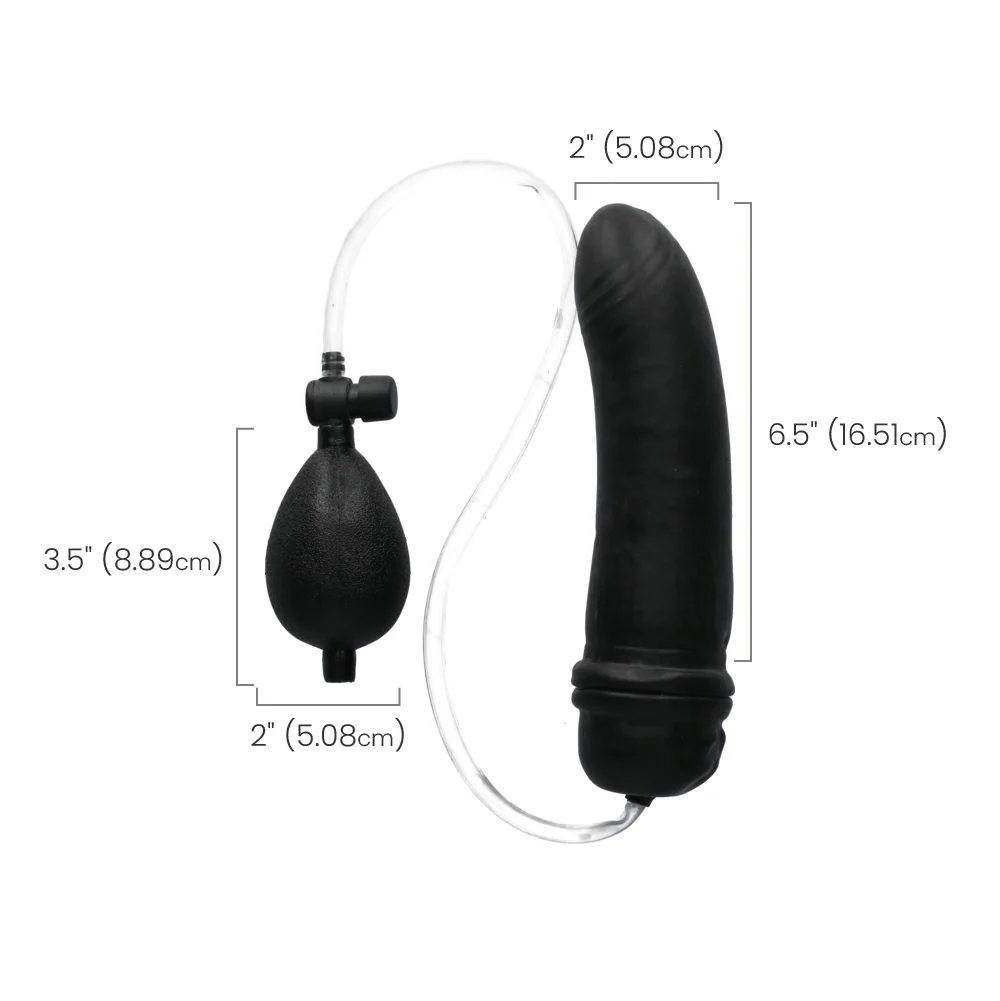 COLT® Hefty Probe™ Inflatable Butt Plug in Black Latex