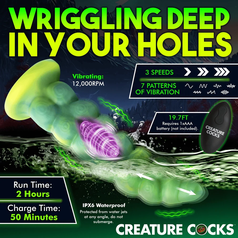 Creature Cocks Squirmer 遥控抽插震动硅胶假阳具