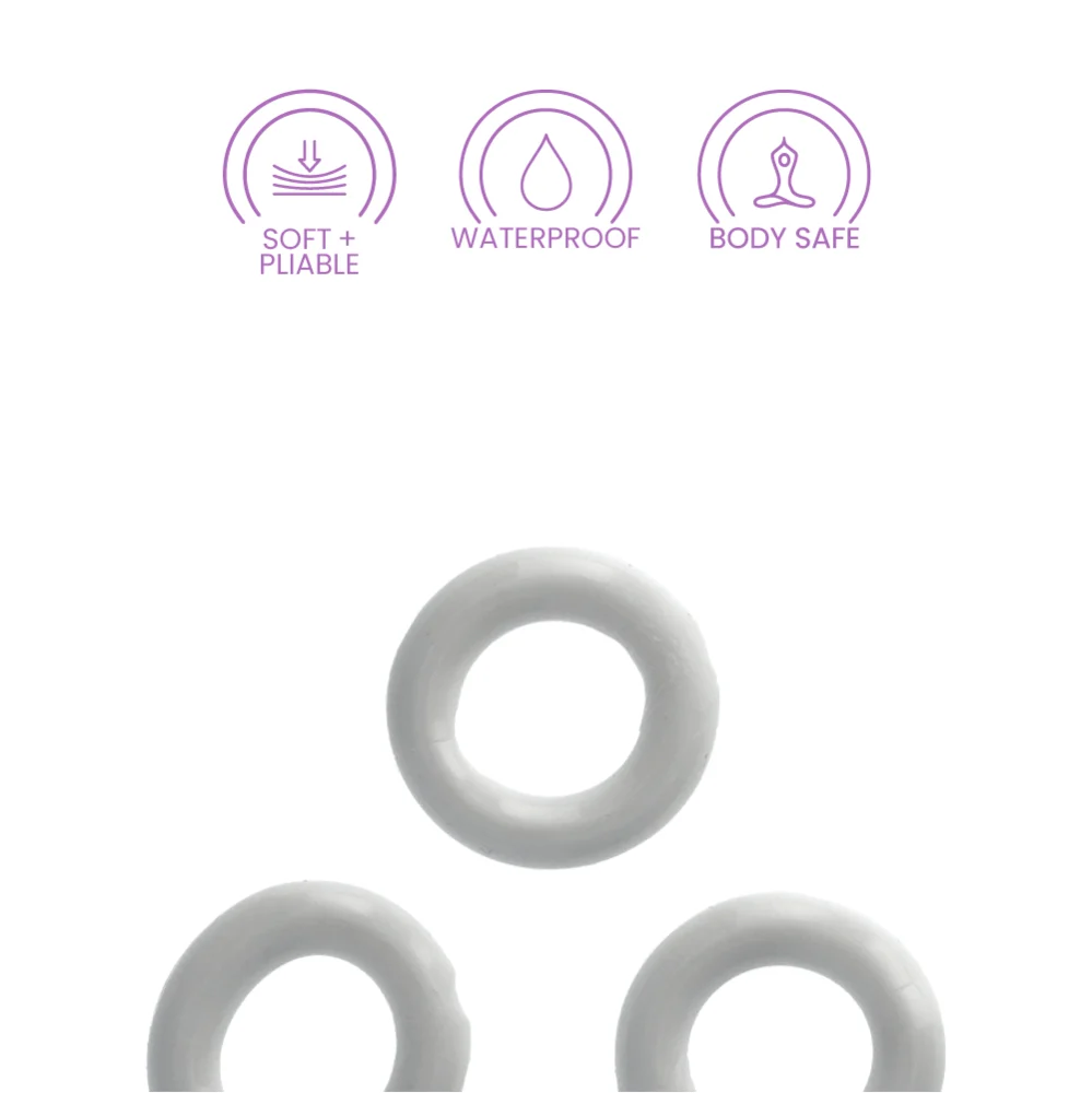 Oxballs Willy Rings White Super Stretch Cockrings 3-Pack