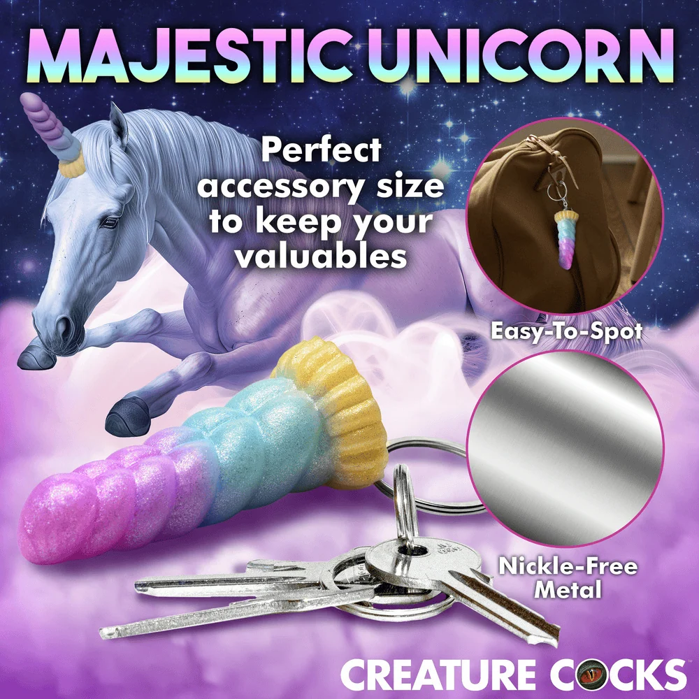 Creature Cocks Mystique Unicorn Silicone Novelty Keychain Charm
