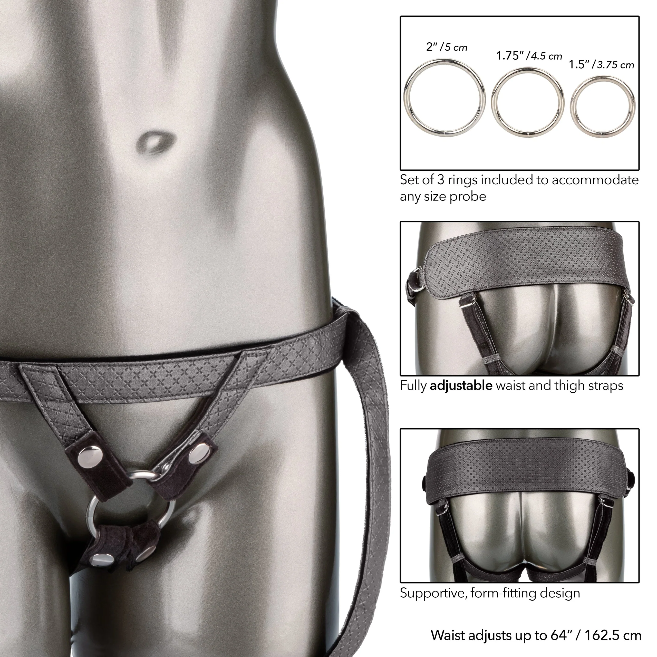 Her Royal Harness The Royal Vibrating Set with Probe and Three Rings