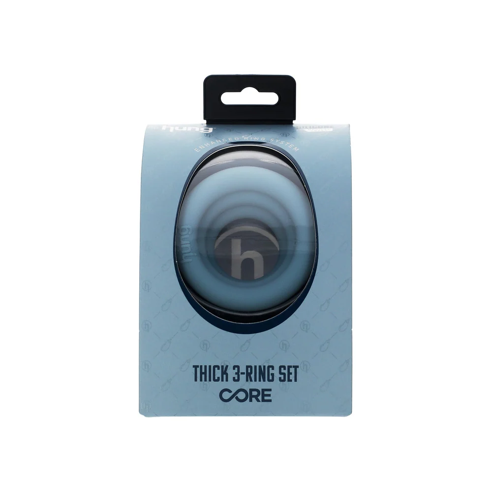Hung Thick 3-Ring Set Platinum-Grade Silicone Cock Rings