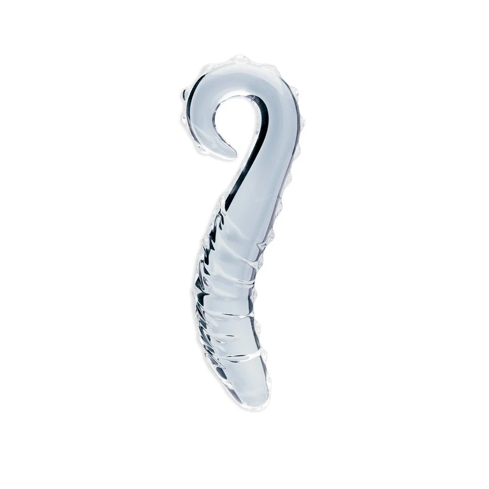 Clarity Hera's Tempest 5.5-Inch Glass Dildo with Sculptural Circular Handle