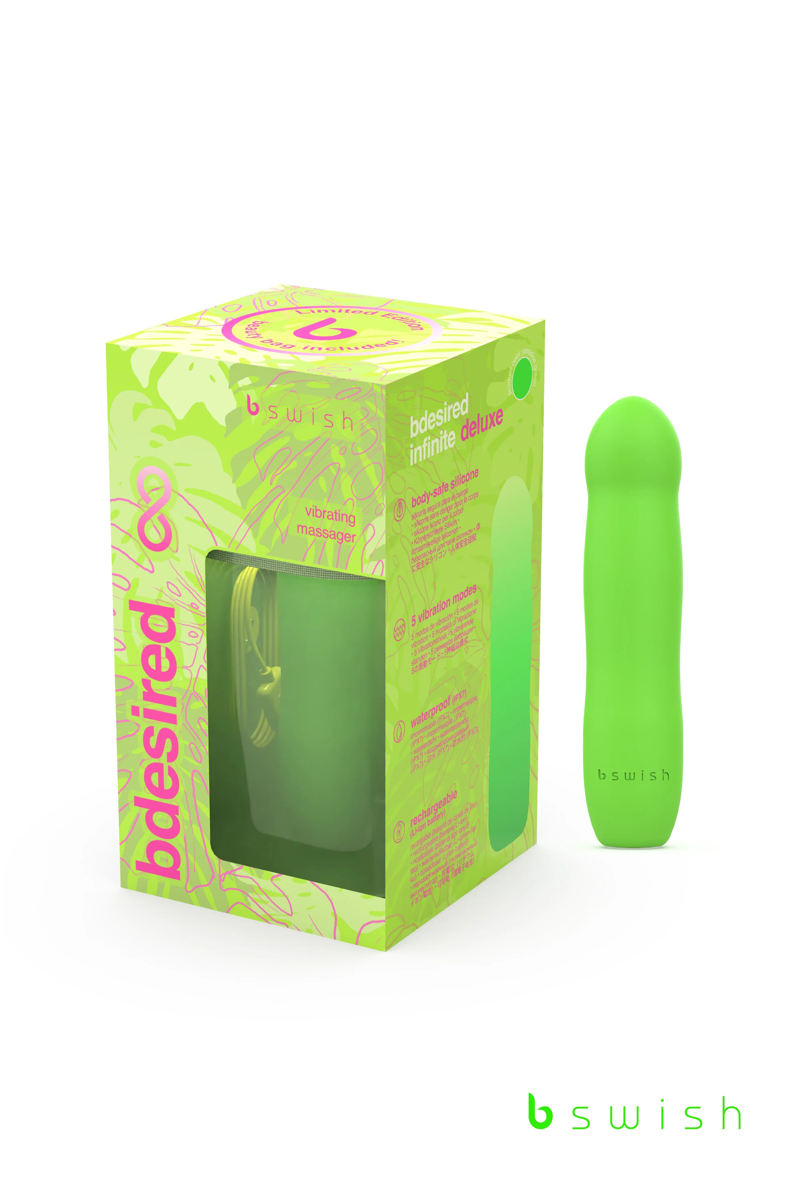 bDesired Infinite Deluxe 美容震动器 by bSWISH Paradise Green 配色