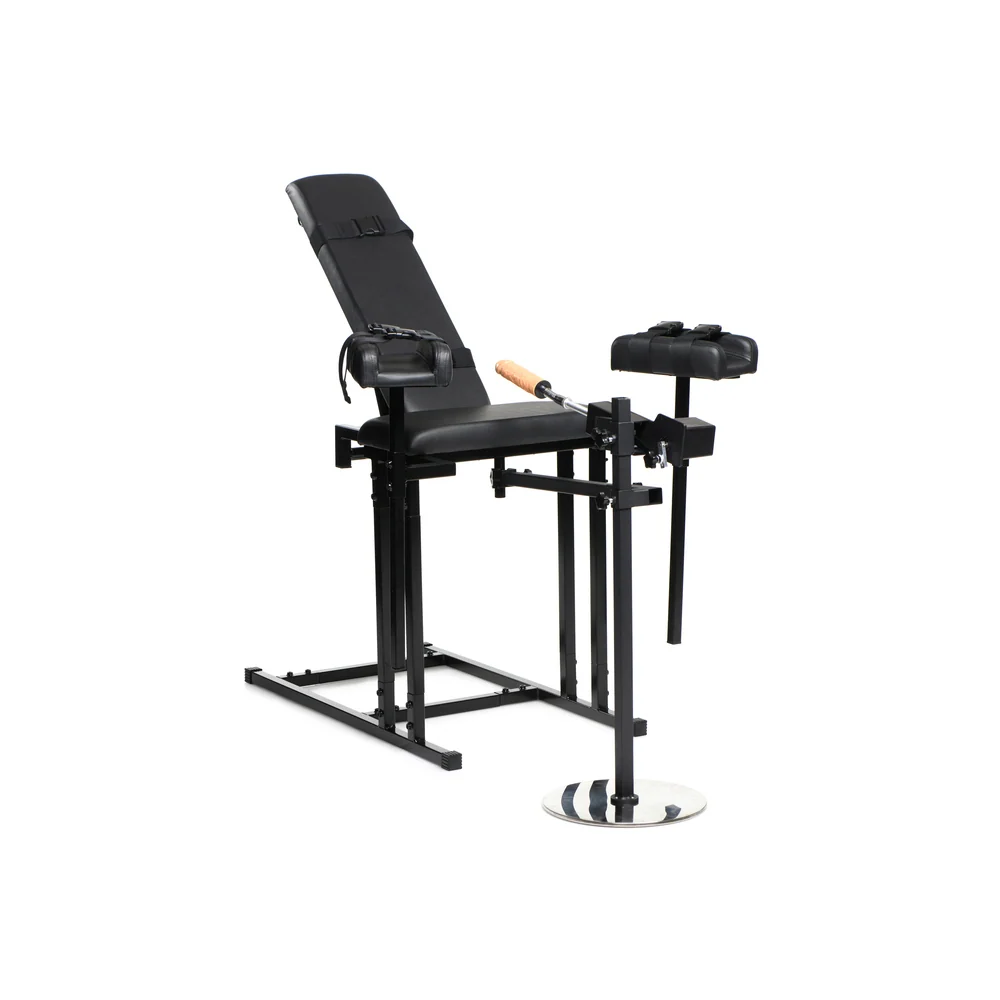 Master Series MS Adjustable Bondage Chair with Leg Boards and Straps