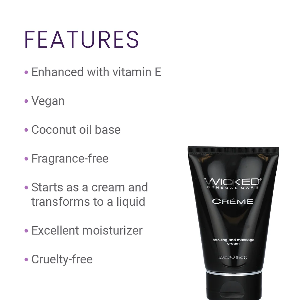 Wicked Creme Stroking and Massage Cream 4oz