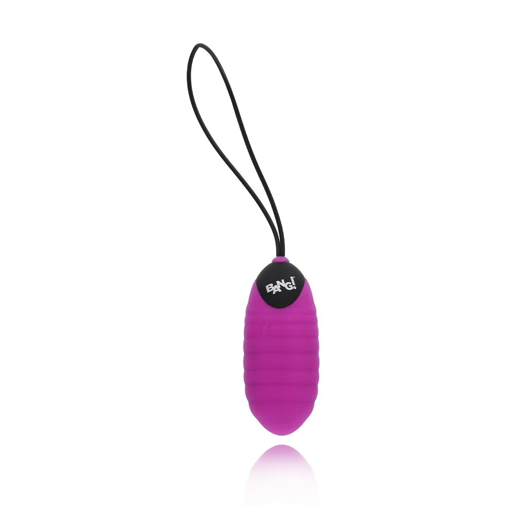 Bang! Silicone Egg Vibrator with Remote Control and Thick Ribs