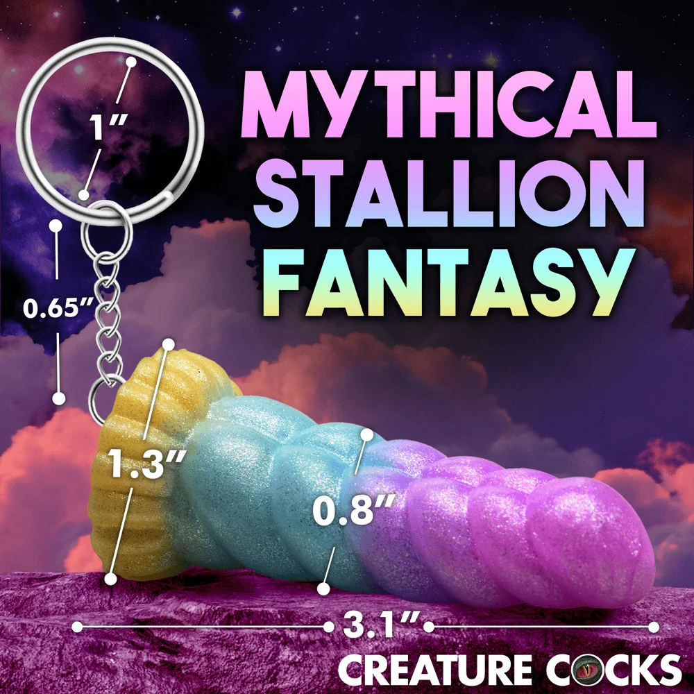 Creature Cocks Mystique Unicorn Silicone Novelty Keychain Charm