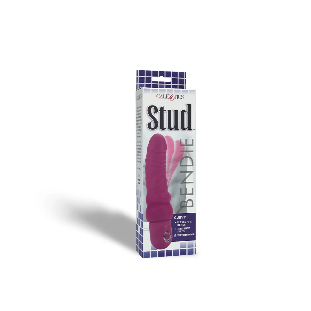 Power Stud Bendie Stud Curvy Vibrator in Pink, Black or Purple