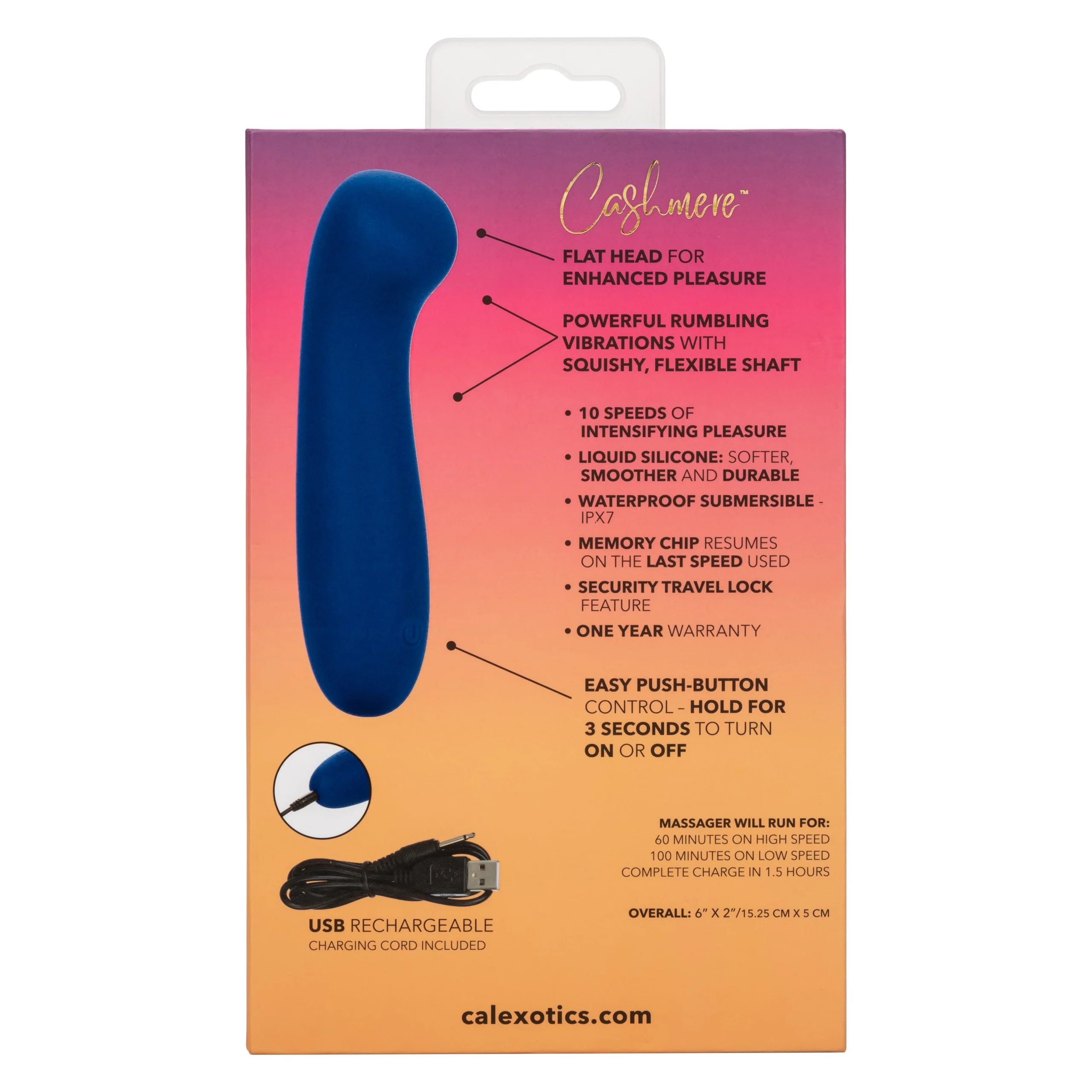 Calexotics Cashmere Satin G 柔性硅胶 G 点按摩器