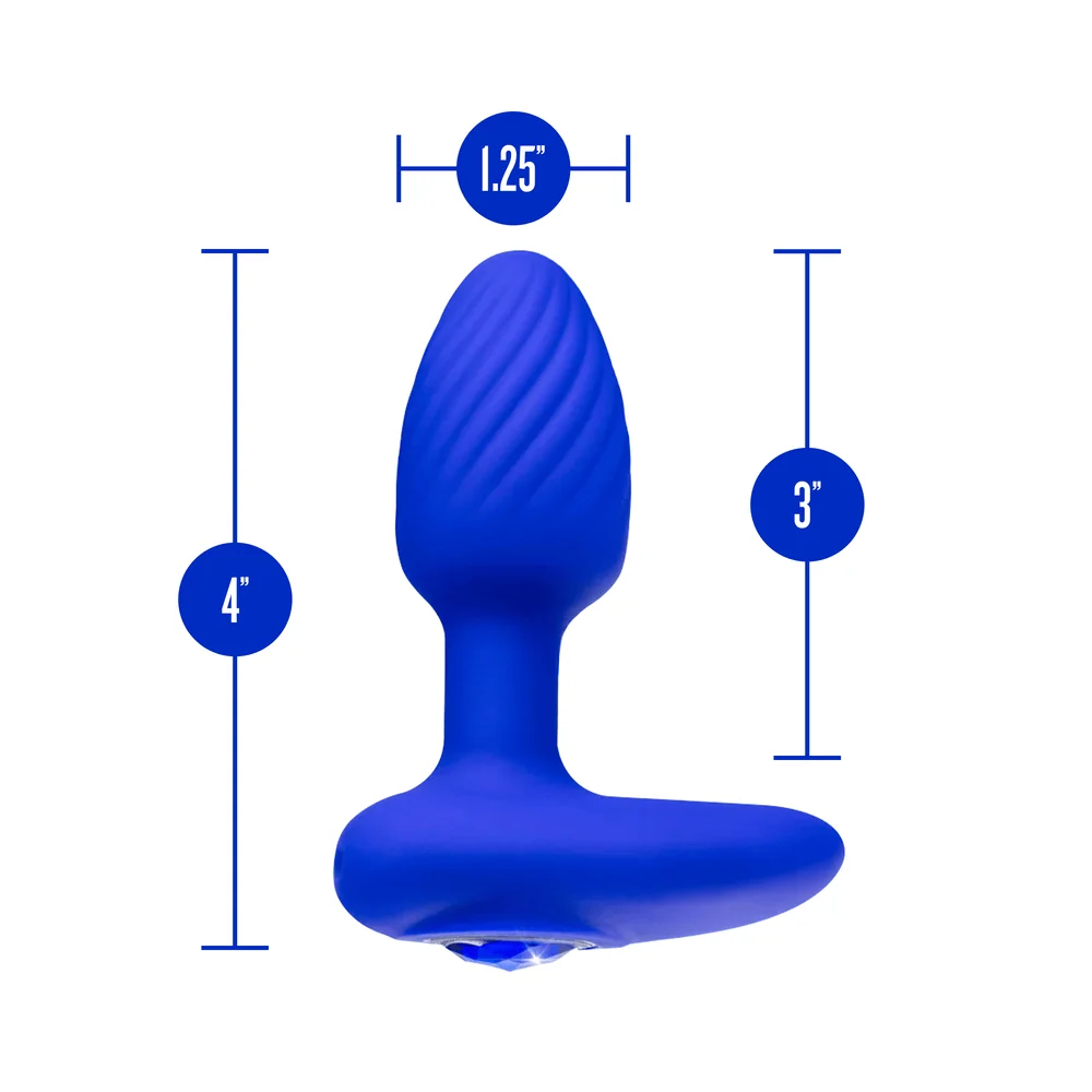 Blush Oh My Gem Mystery Sapphire Anal Plug with 7 Vibration Settings