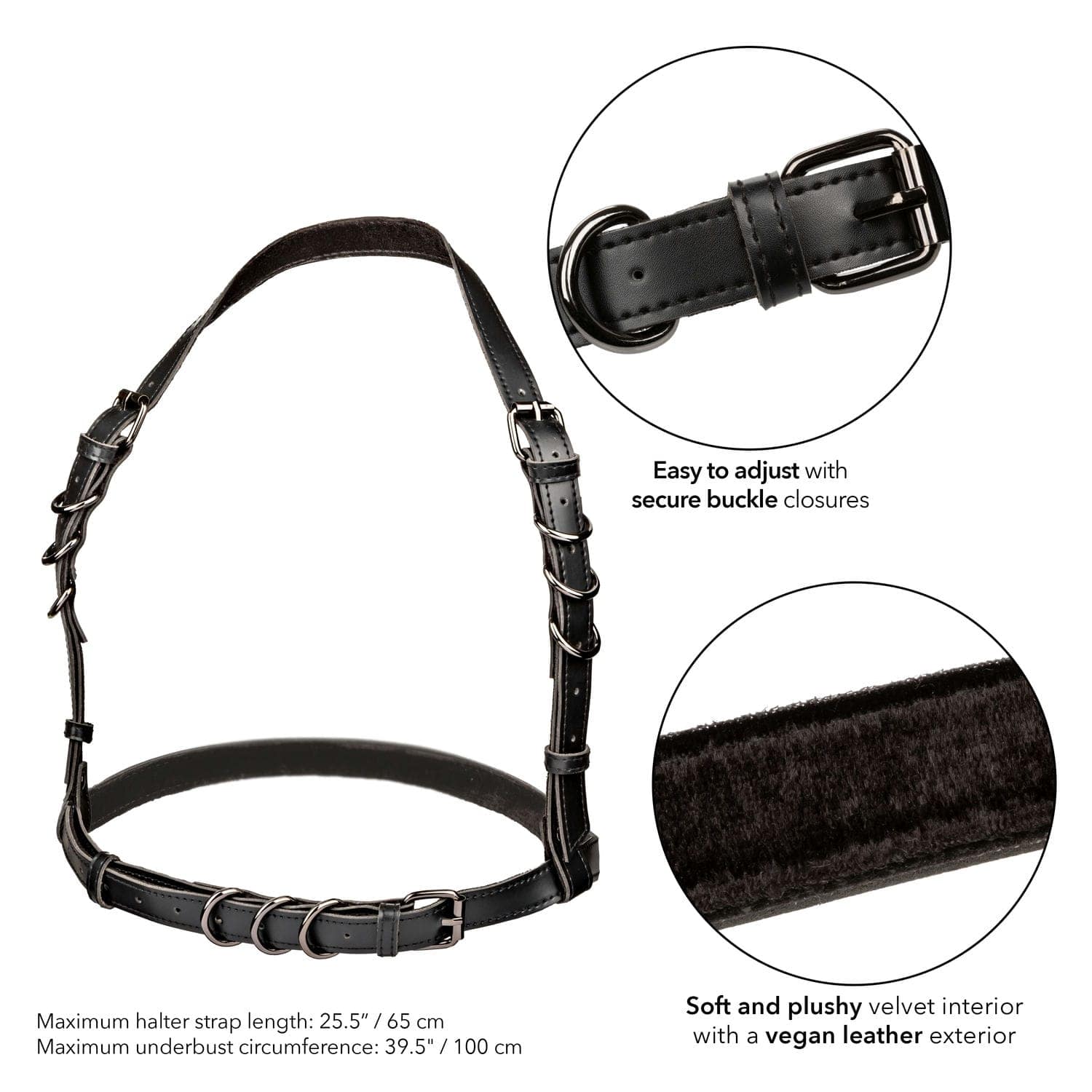 Euphoria Collection Halter Buckle Plus Size Harness