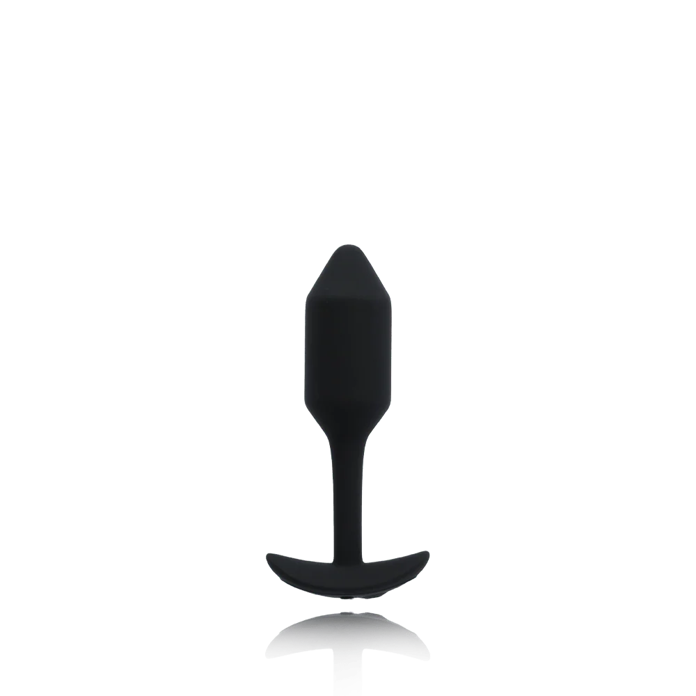 B-Vibe Vibrating Snug Plug 2 in Black for Extended Wear