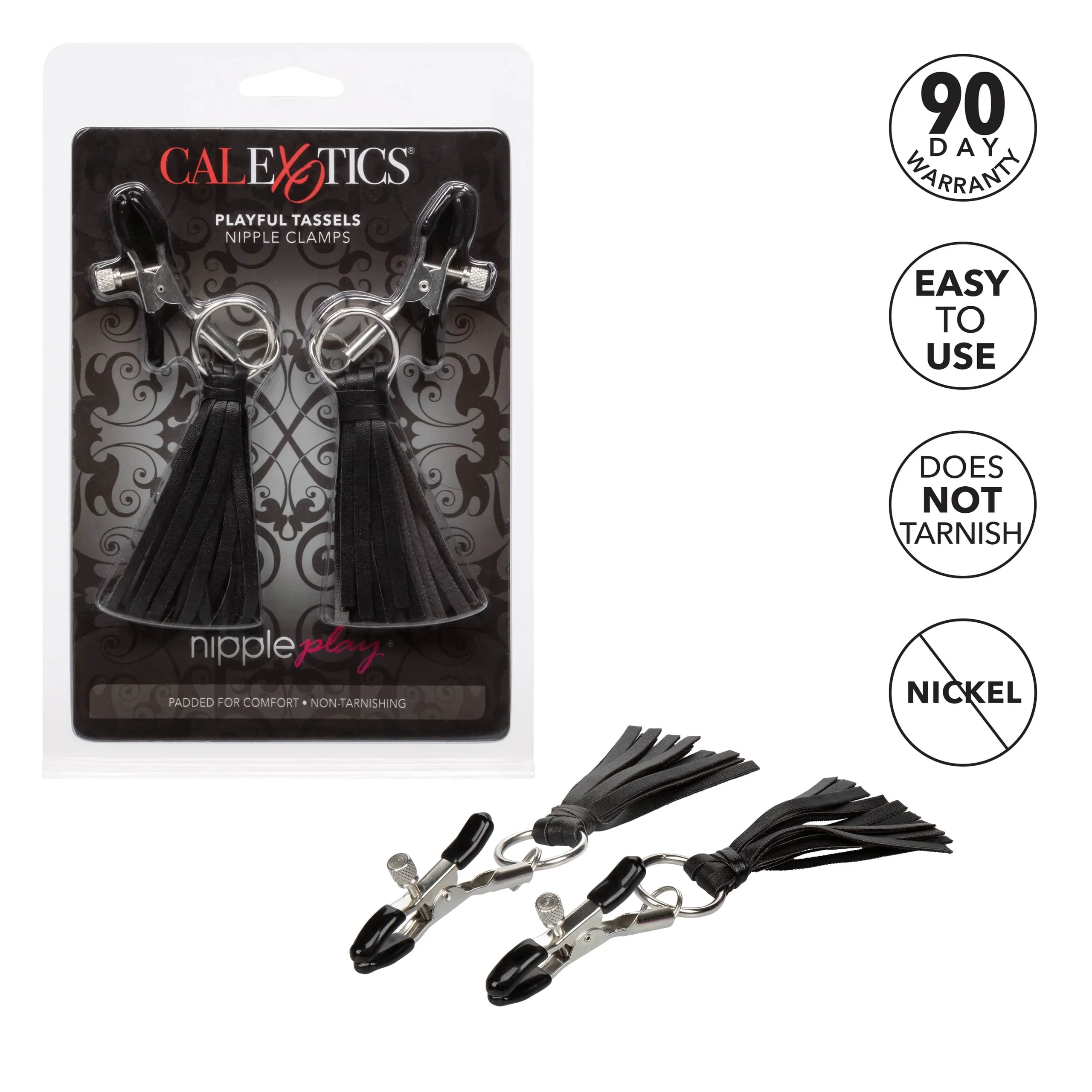 Nipple Play® Playful Tassels 乳夹，黑色