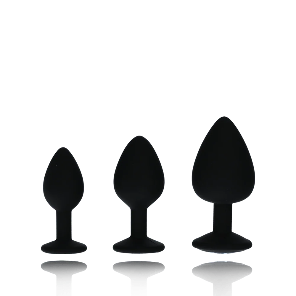 Silicone Gem Anal Kit™ 3 个渐进式肛塞，带宝石底座