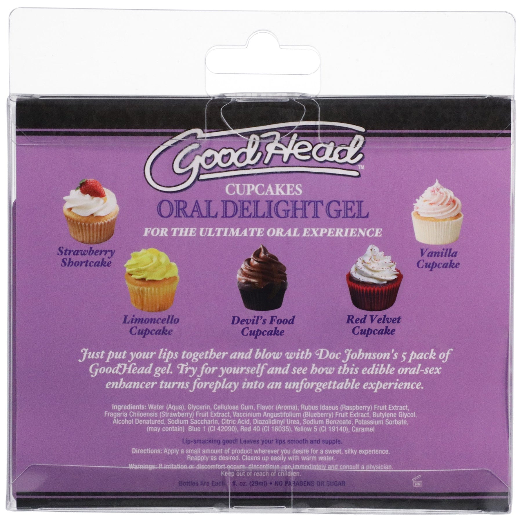 GoodHead Oral Delight Gel 5-Pack Cupcake Flavor Selection