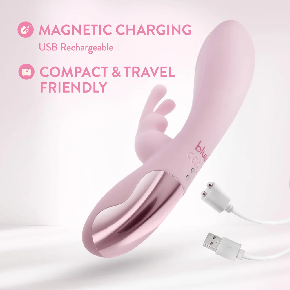 Blush Morgan Pink Rabbit Vibrator with Dual Vibration Points