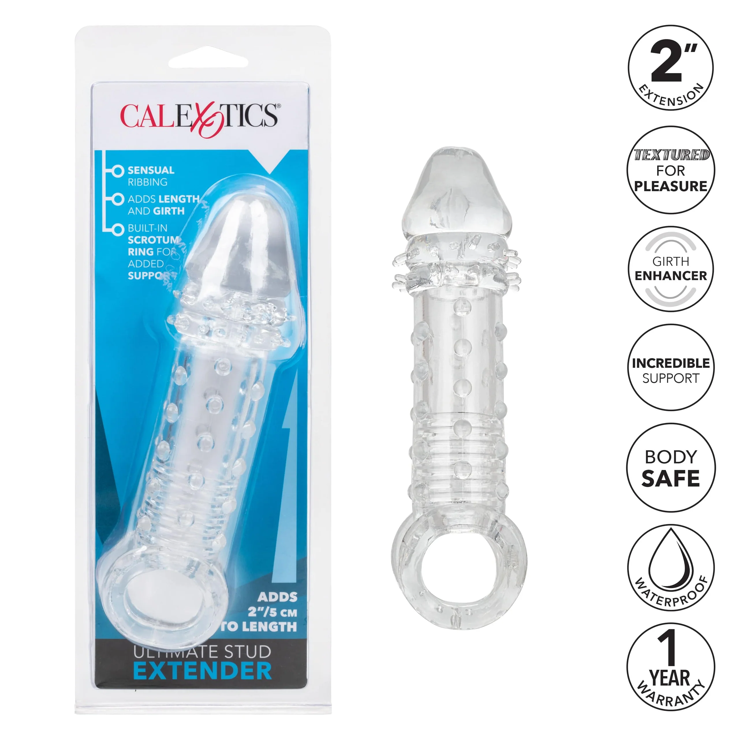 Ultimate Stud Penis Extender with Support Ring and 2 Inch Length