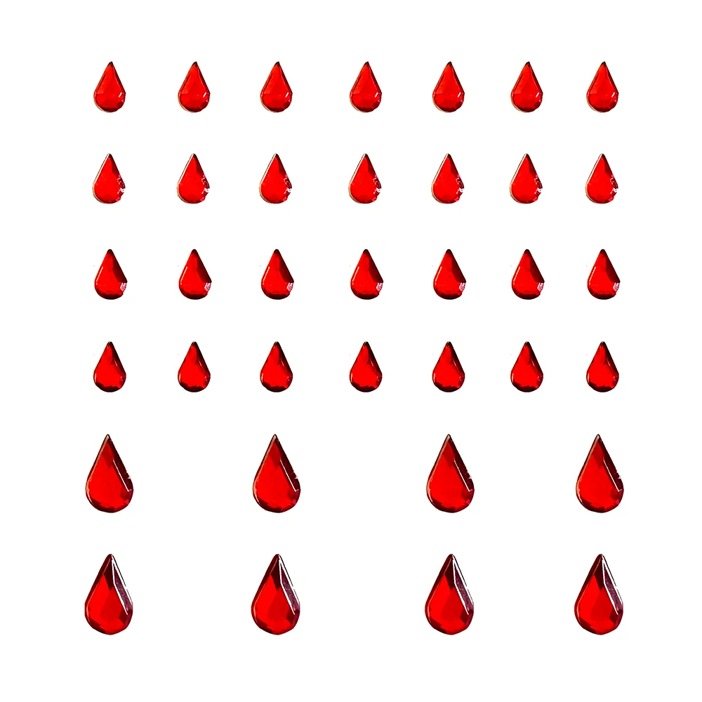 Neva Nude Bloody Brilliant Red Iridescent Crystal Face and Body Jewels