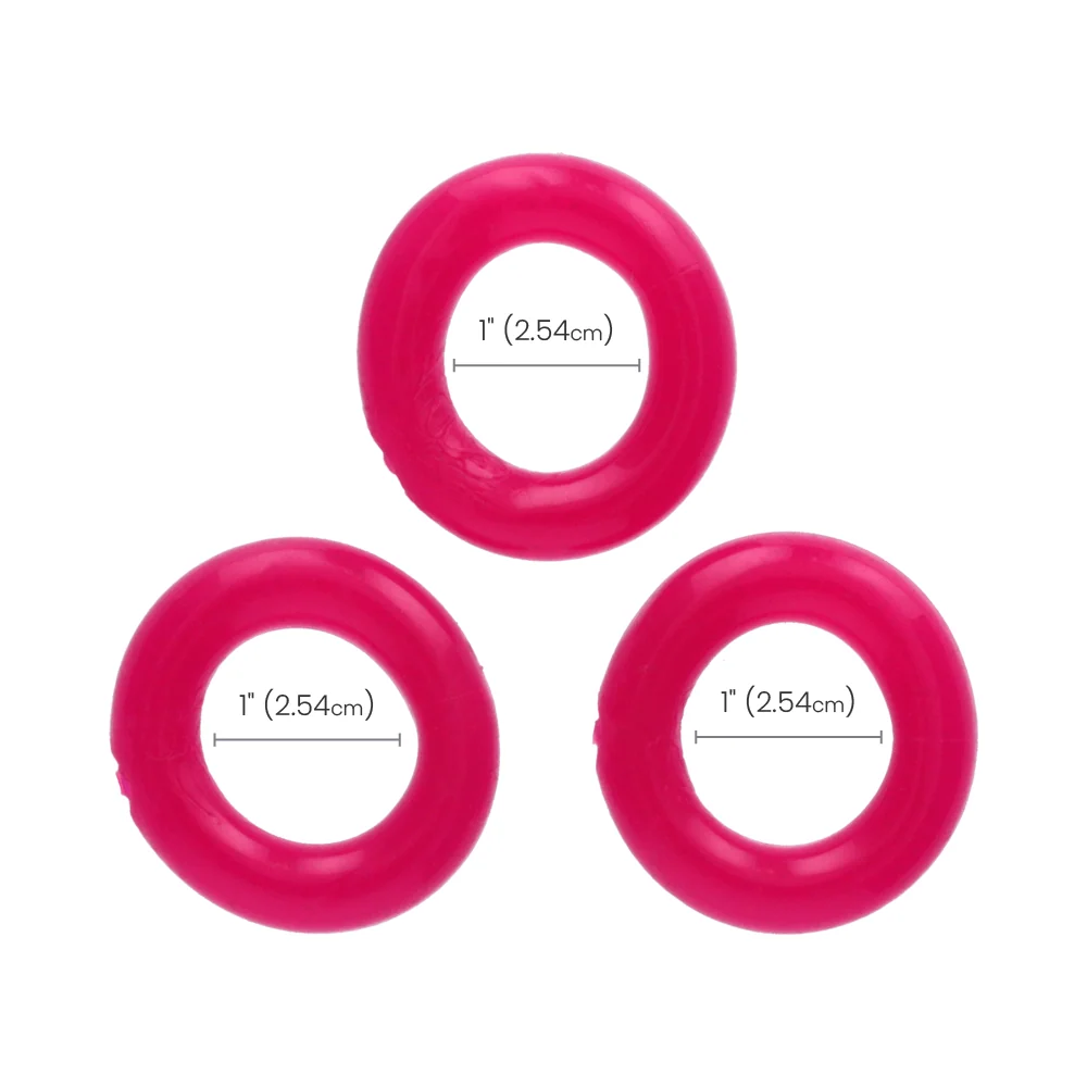 Oxballs Willy Rings Hot Pink Super Stretch Cockrings 3-Pack