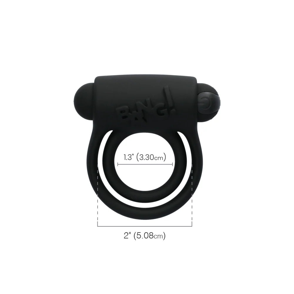 Bang! Remote Control Cock Ring With Two Stretchy Silicone Rings