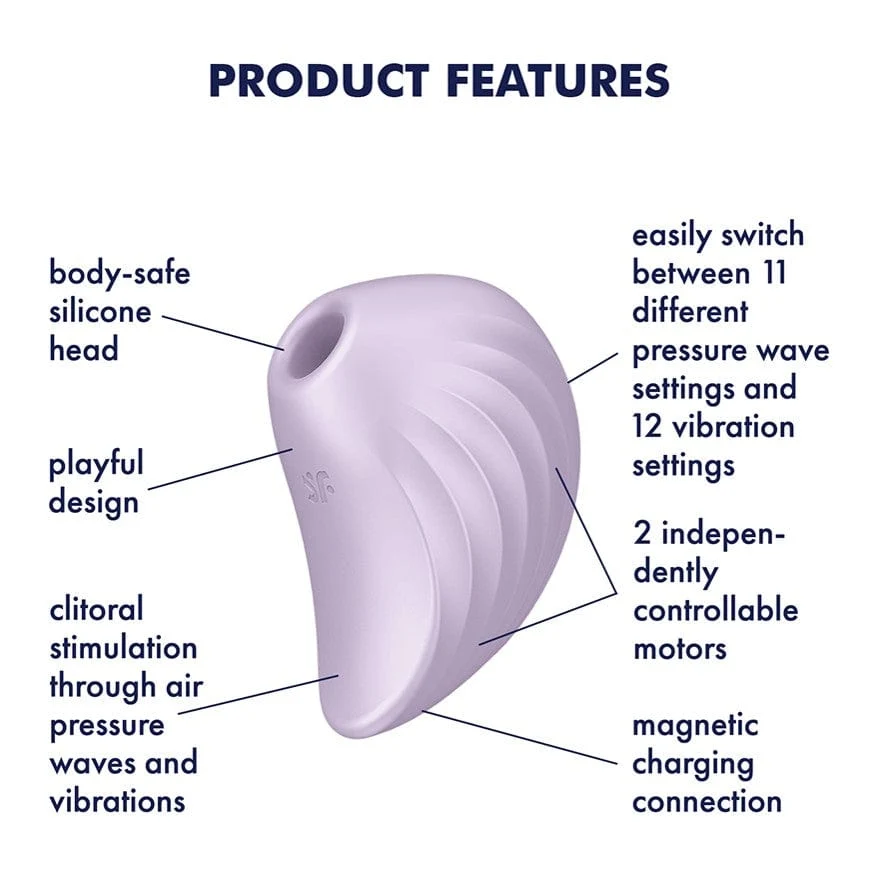 Satisfyer Pearl Diver Lay-On Vibrator with Pressure Waves