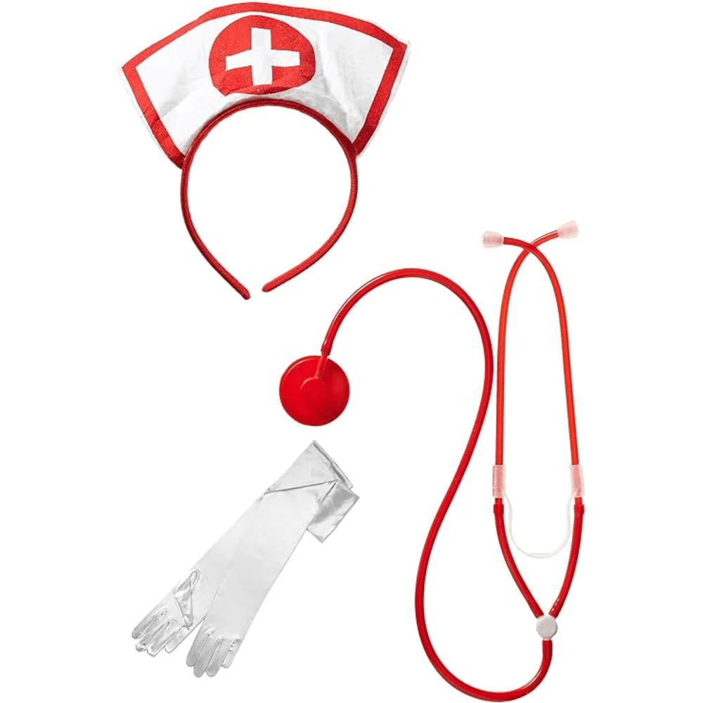 Music Legs 3pc First Aid Nurse Costume Accessory Kit