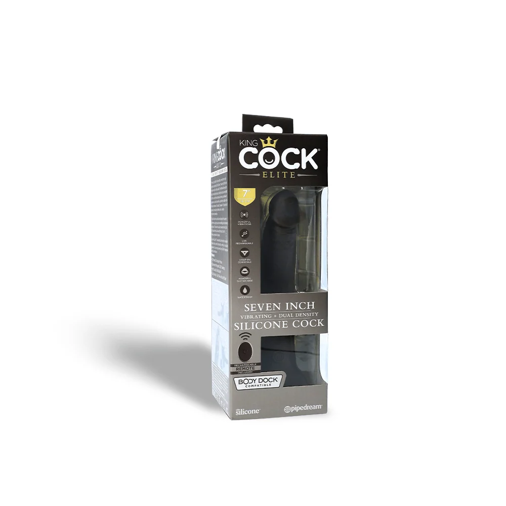 King Cock Elite Dual Density Vibrating Silicone Cock