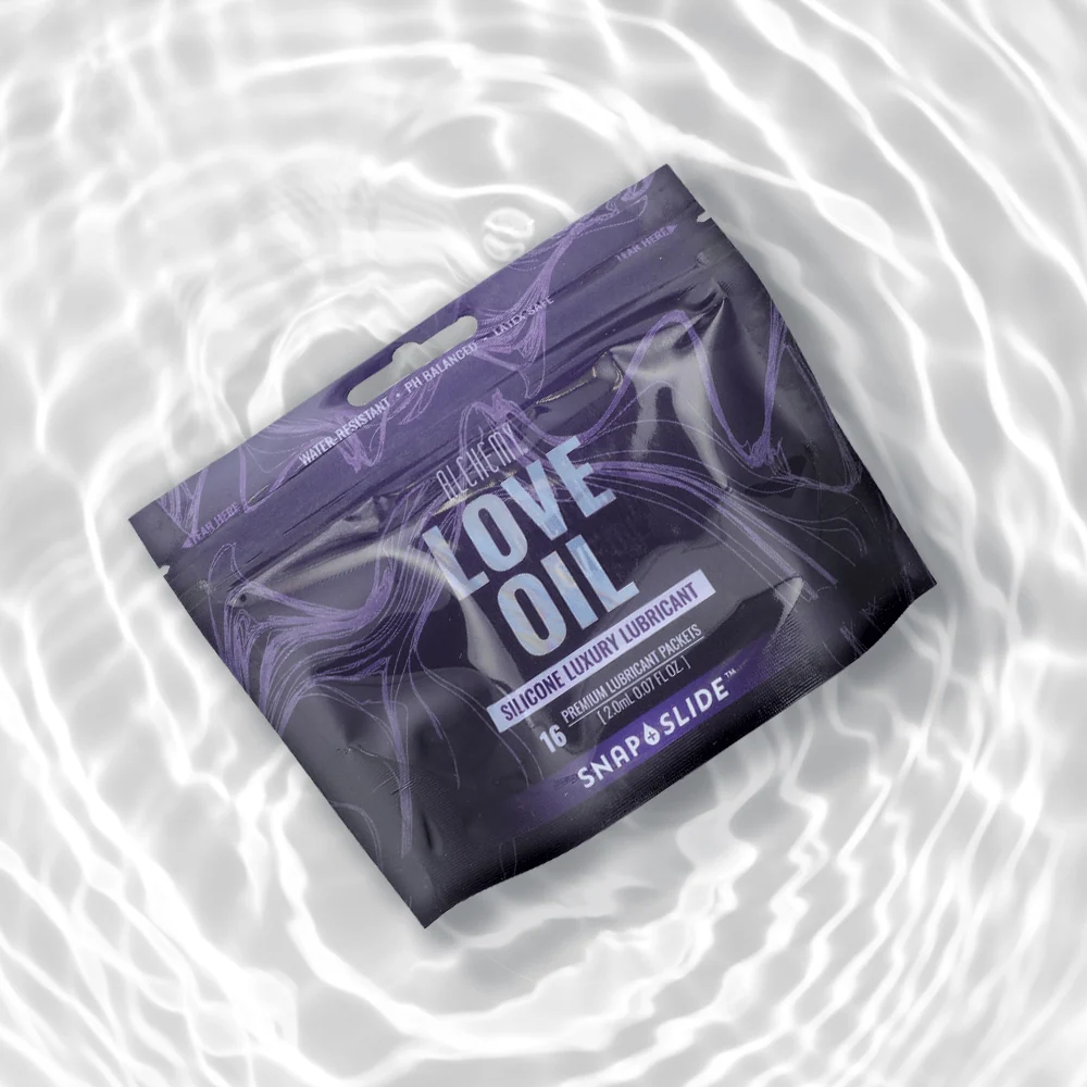 Alchemy Love Oil Snap + Slide 硅基润滑液，16 片一次性装