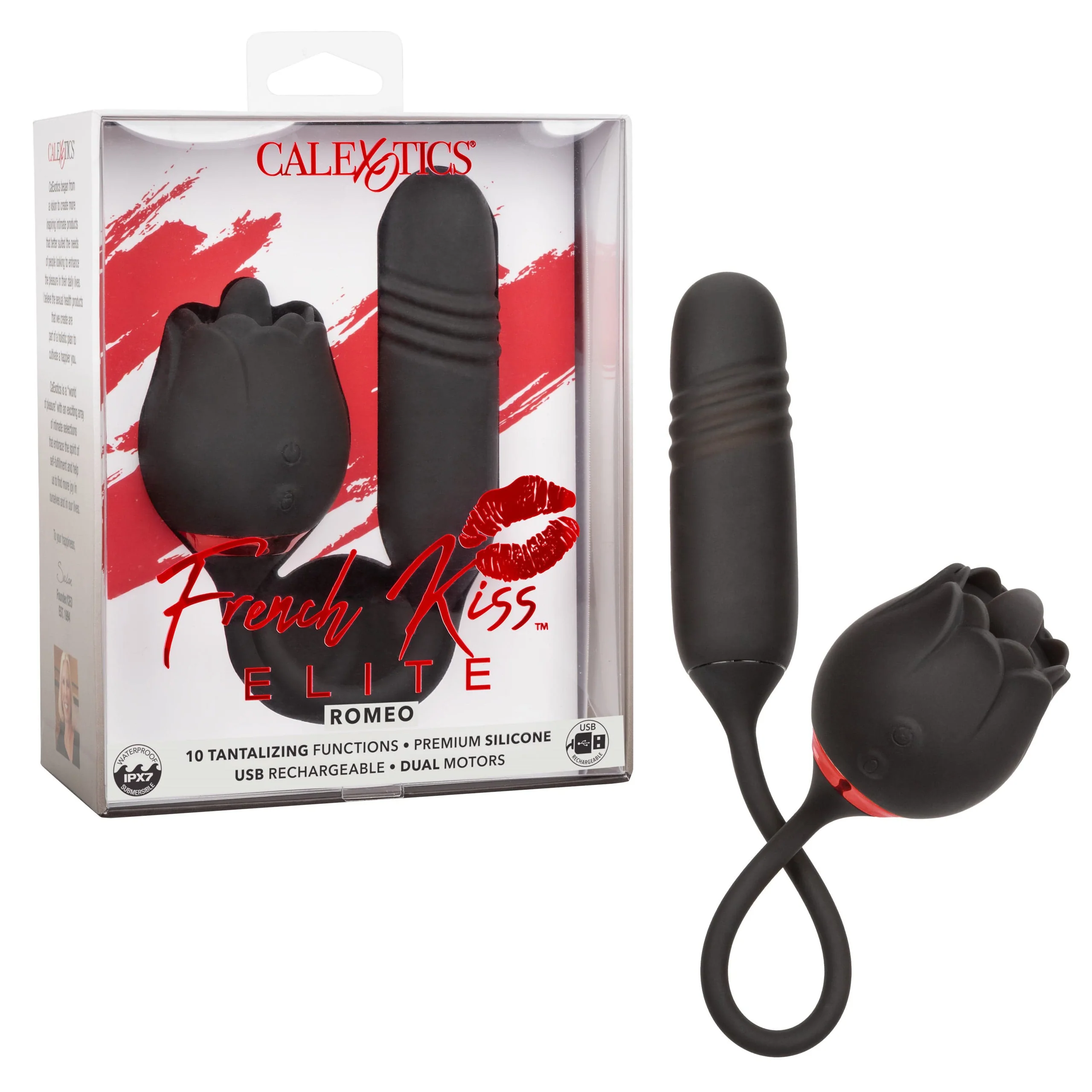 French Kiss Elite Romeo 双马达抽动挑逗器与子弹震动器