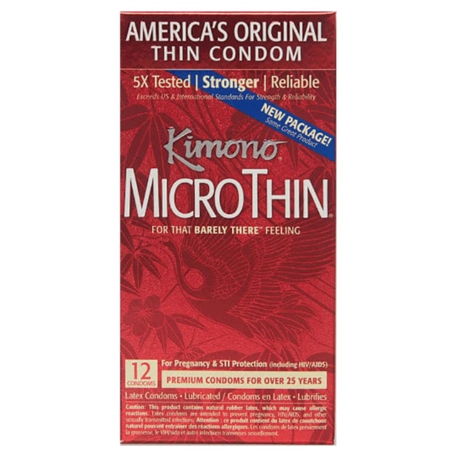 Kimono MicroThin 超薄乳胶避孕套 12只装
