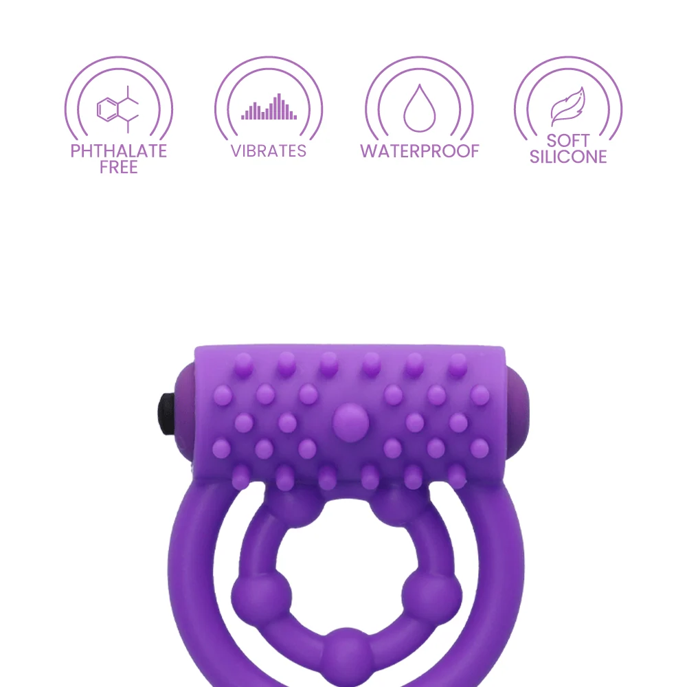 Fantasy C-Ringz Purple Vibrating Prolong Performance Ring