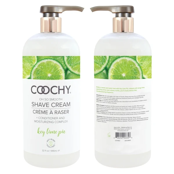 Coochy Shave Cream Key Lime Pie Scent for Bikini, Underarms and Legs
