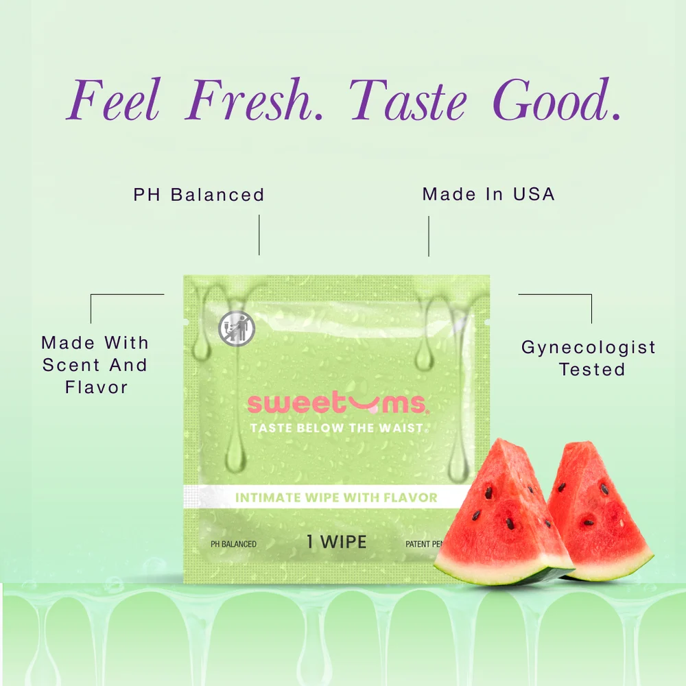 Sweetums Personal Flavored Intimate Wipes